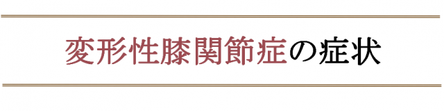 変形性膝関節症の症状と原因